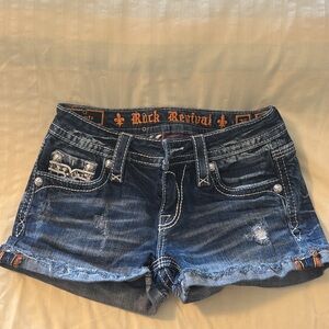 Rock Revival Dark Blue Jean Shorts